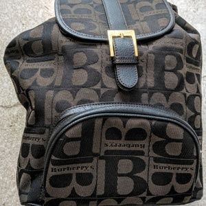 Vintage Burberrys London Monogram Logo Backpack